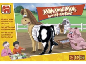 Jumbo Spiel Mäh und Muh wo ist die Kuh? Ab 3 Jahren,2-4 Spieler Aktion-und Reaktionsspiel 3543