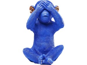 Kare Spardose Monkey Mizaru Blau 60792