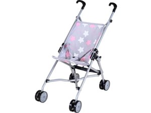 knorrtoys Puppenbuggy Sim star grey pink 12644