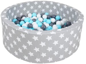 knorrtoys BÃ¤llebad soft - Grey white stars 68161A1