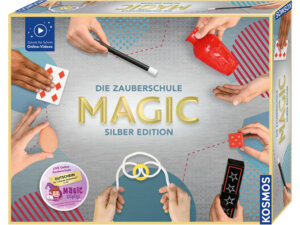 KOSMOS Zauberschule Magic Silber, d 35 Tricks, 3 Levels, Anleitung, Video-Tutorials, ab 8 Jahren 601799