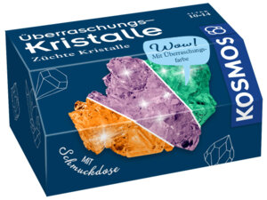 KOSMOS Überraschungs-Kristalle züchten d, Experimentierkasten, Salz, Schmuckdose, ab 10 Jahren 657963