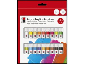 Marabu Acrylfarben Set 18 x 12 ml 1210000000202
