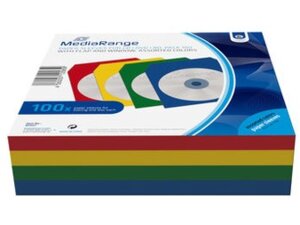 MediaRange CD/DVD PapierhÃ¼llen farbig mit Sichtfenster BOX67