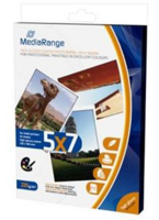 MediaRange Fotopapierkarten weiss 130x180mm Hochglanz 50 Blatt 220g MRINK114A1