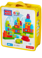 MEGA BLOKS MEGA BLOKS Mega Bloks ABC Bauhaus 40 bunte Bausteine, ab 12 Monaten 40401058
