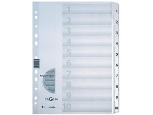 PAGNA Register Karton weiss A4 31004-08