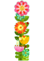 PETITCOLLAGE Wandmeter Gartenblumen SV GCGARDENFLOWERS