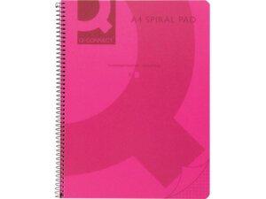 Q-CONNECT Connect Spiralheft pink A5 KF10029