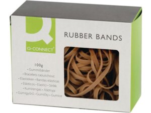 Q-CONNECT Connect Gummiband Nr. 38 braun, 100g KF10669