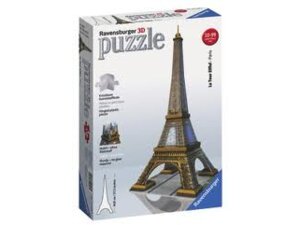 Ravensburger Puzzle 3D Eiffelturm 216 Teile Kunststoff, ab 10 Jahren, 17x17x44 cm 125562