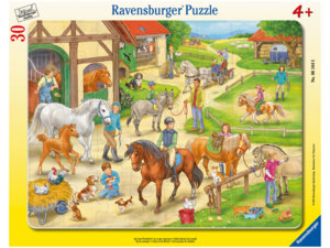 Ravensburger Puzzle Auf dem Pferdehof 40 Teile, Rahmenpuzzle, 32.5x24.5 cm, ab 4 Jahren 60006164