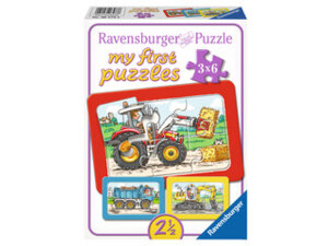 Ravensburger Puzzle Bagger, Traktor und Kipplader, my first puzzles, 60006573