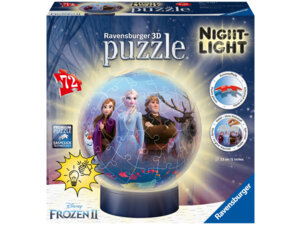 Ravensburger Puzzleball Nachtlicht Frozen 72 Teile, Plastik, Batterien 3xAA exkl. ø 13 cm, ab 6 J. 60011141