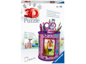 Ravensburger Puzzle 3D Utensilo Pferde 54 Teile, 8x10 cm, Becher, ab 6 Jahren 60011175