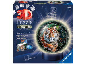 Ravensburger Puzzleball Nachtlicht Raub- katzen, 72 Teile, 15.9x12.9 cm, LED-Sockel, ab 6 Jahren 60011248