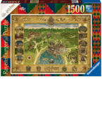 Ravensburger Puzzle Hogwarts Karte Harry Potter, 1500 Teile, 80x60 cm, Softclick, 12 J. 60016599