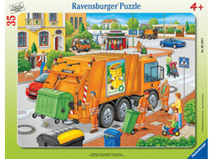 Ravensburger Puzzle Müllabfuhr 35 Teile, Rahmenpuzzle, 63468