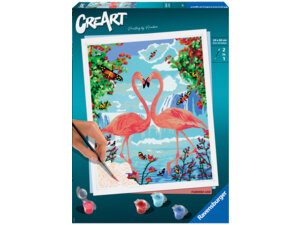 Ravensburger Malset Flamingo Love, d/f/i CreArt, Malen nach Zahlen, 24x30 cm, ab 12 Jahren 64728991