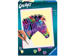 Ravensburger Malset Funky Zebra, d/f/i CreArt, Malen nach Zahlen, 24x30 cm, ab 12 Jahren 64728994