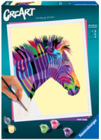 Ravensburger Malset Funky Zebra, d/f/i CreArt, Malen nach Zahlen, 24x30 cm, ab 12 Jahren 64728994