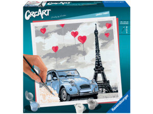 Ravensburger Malset Lovely Paris, d/f/i CreArt, Malen nach Zahlen, 20x20 cm, ab 12 Jahren 64728996