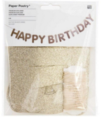 RicoDesign Rico Girlande Happy Birthday, Glitter, Gold 302296