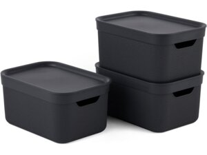 Rotho 3er-Set Dekoboxen black A5 JIVE 1038508046WS