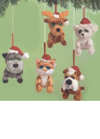 RUSS Peepers Weihnacht Ornamente ass. 18cm (Hunde, Bär, Katze, Elch) 21032940