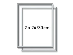 SCHIPPER Arts & Crafts Malen nach Zahlen - 2 x Alurahmen Silber 24 x 30 cm 605220771