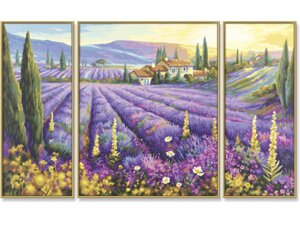 SCHIPPER Arts & Crafts Malen nach Zahlen - Lavendelfelder (Triptychon) 609260604