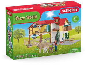 Schleich Bauernhaus mit Stall u.Tieren 2106