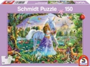 Schmidt Spiele Prinzessin mit Einhorn und Schloss 150 Teile 56307