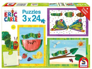 Schmidt Spiele Raupe, Kokon und Schmetterling 3x24 Teile 56430A1