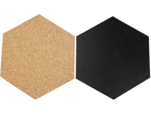 Securit Kork+Kreidetafel Silhoue. Sechseck FBCBHEX