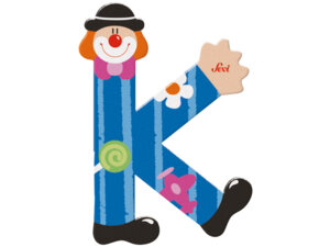 Sevi Buchstabe Clown K Holz, 10 cm 46081747