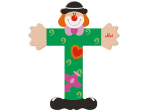 Sevi Buchstabe Clown T Holz, 10 cm 46081756