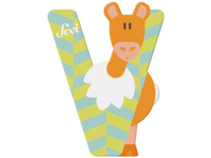 Sevi Buchstabe V Vikunja Holz, 10 cm 46083022A1