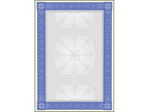 Sigel Motiv-Papier, Wertpapier blau DP490A1
