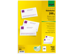 Sigel Visitenkarten, hochweiss, beidseitig DP939A1
