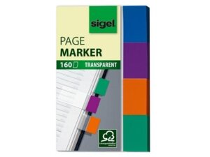 Sigel Haftmarker Transparent, 4 Farben HN671A1
