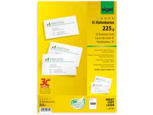 Sigel Visitenkarten, hochweiss Edelkarton LP797A1