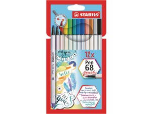 STABILO Pen68 Brush 12er Set 105680012