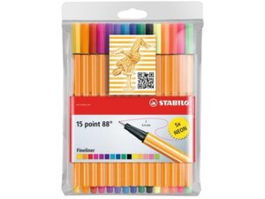 STABILO point 88 15er Etui mit 5x Neon 8815-1