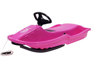 STIGA SNOW POWER Kunststoff-Schlitten Bob pink mit Bremsen und