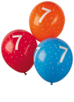 TIB Heyne Ballon mit Zahl 7, 5 Stück ø 30 cm, assortiert, Kautschuk/Latex 86340790