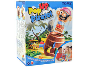 TOMY Pop Up Pirat, d/f/i ab 4 Jahren, 2-4 Spieler, Actionspiel für Piraten 60507028
