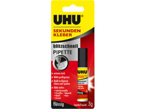 UHU Sekundenkleber Pipette, Inhalt: 3g, 350410