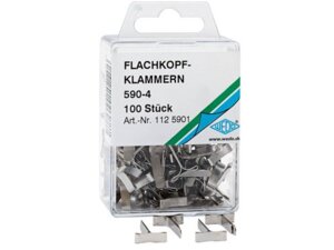 WEDO Flachkopfklammer vernickelt 1125901