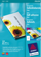 AVERY Zweckform 2500 Transparente, selbstklebende Folien, DIN A4, einseitig beschichtet, 10 Bogen 2500